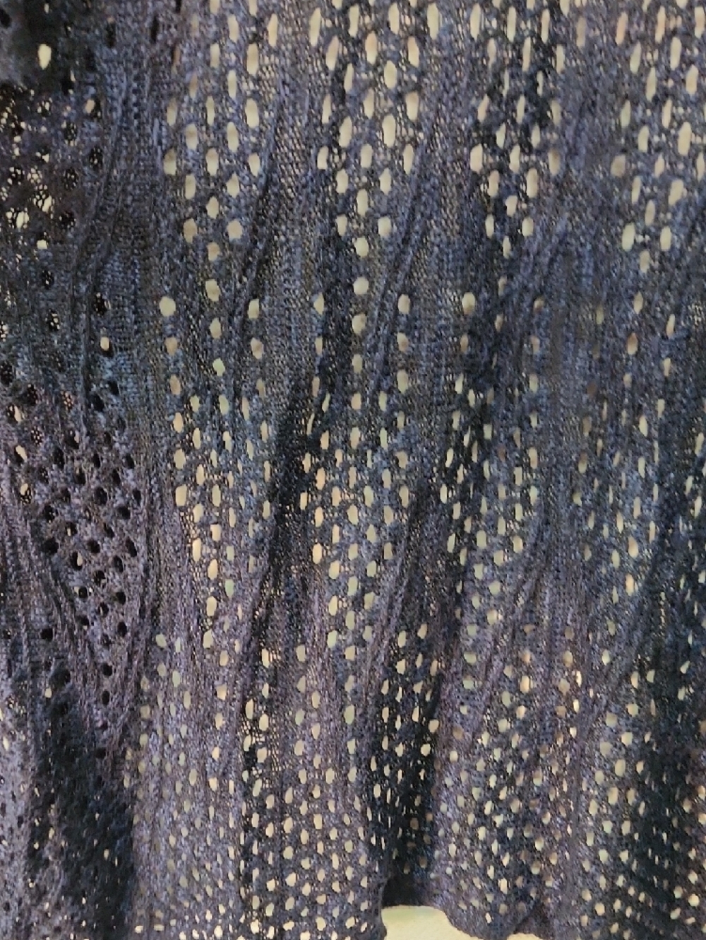 Indigo Open-Knit Navy Cardigan - Picture 4 of 4